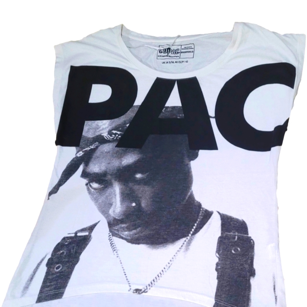 ●°TUPAC T -SHIRT☆ SLEEVE-LESS by BIOWORLD° ● M